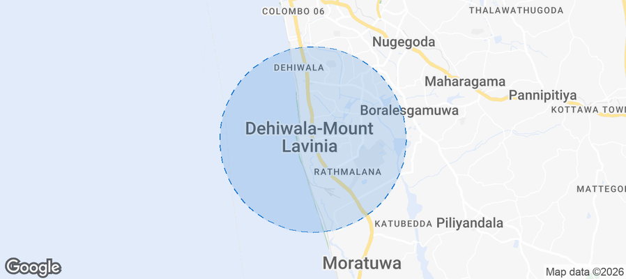 Dehiwala-Mount Lavinia Airbnb map